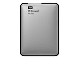 WD My Passport - Silver for Mac - Hard drive - external (portable) - USB 3.0 - Silver